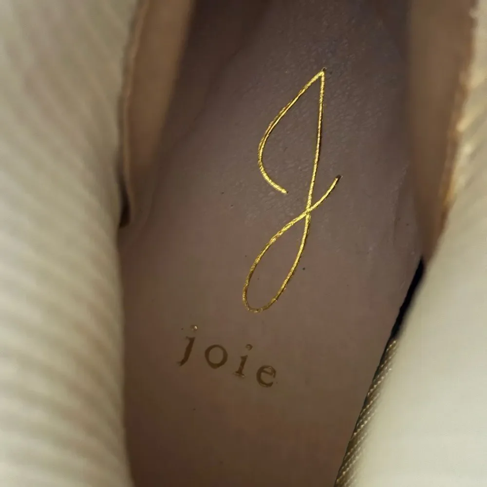 Beige Ribbed Sweatered Ankle Boots by Joie